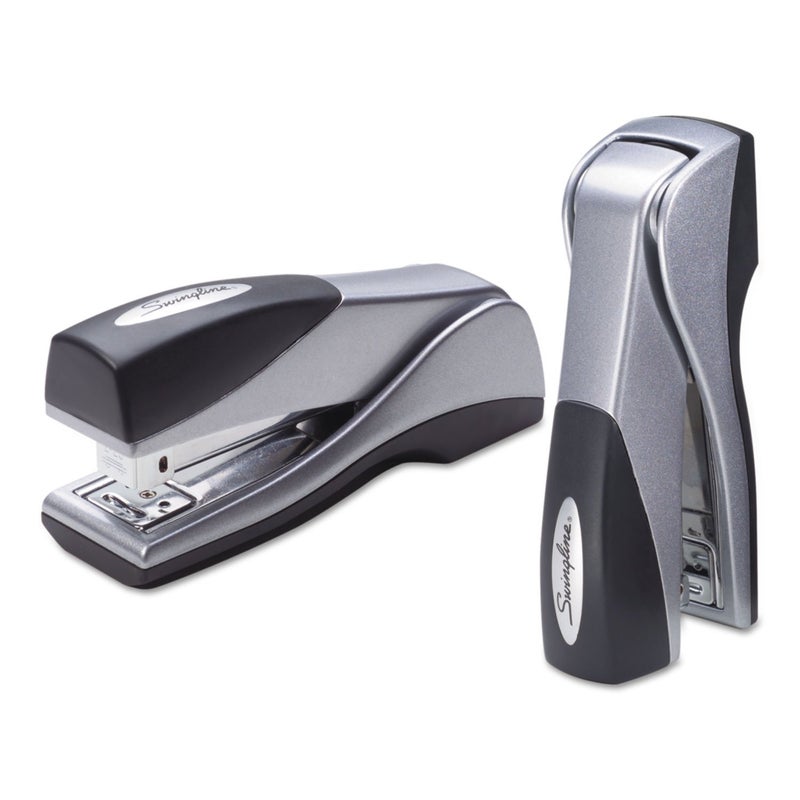ACCO Brands Swingline Stapler  25 Sheet Capacity  Optima Grip  Jam Free  Compact  Ergonomic Cushion Grip  Metal  Silver (S7087816B) - Image 3